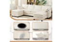 i@home Ecksofa 6-Sitzer grau/weiß mit USB-Anschlüssen Bild 5