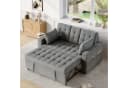 i@home Schlafsofa 2-Sitzer Grau mit verstellbarer Rückenlehne und Stauraum Bild 4