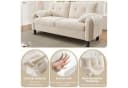 i@home 2-Sitzer Polstersofa Beige/Grau Chenille Stoff Bild 3