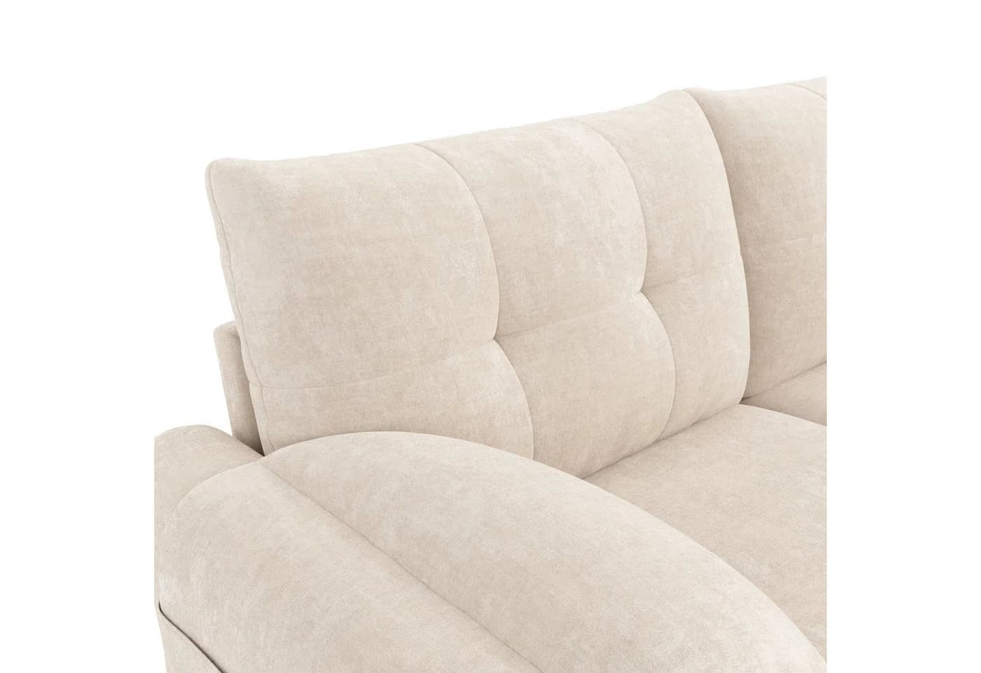 i@home 2-Sitzer Polstersofa Beige/Grau Chenille Stoff - Bild 5