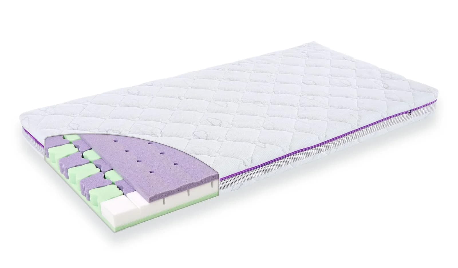 Träumeland Butterfly Babybettmatratze 60x120 Weiß Kaltschaum