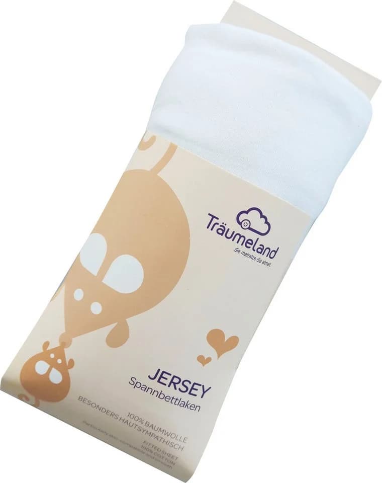 Träumeland Spannbetttuch Jersey Weiß Baby