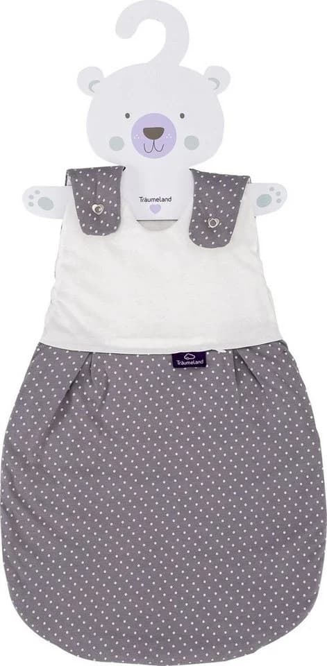 Träumeland Babyschlafsack Pünktchen Grau 56/62 mit Belüftung - Bild 2