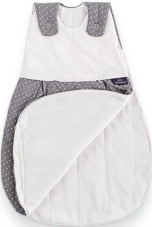 Träumeland Babyschlafsack Pünktchen Grau 56/62 mit Belüftung - Bild 3