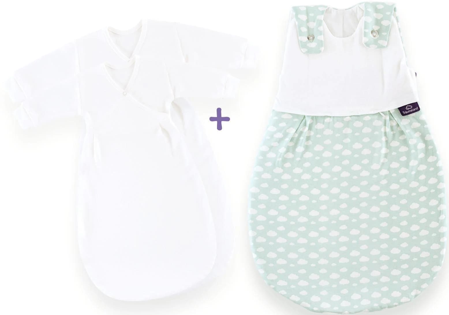 Babyschlafsack TRÄUMELAND Set Wolke mint - Größe 50/56