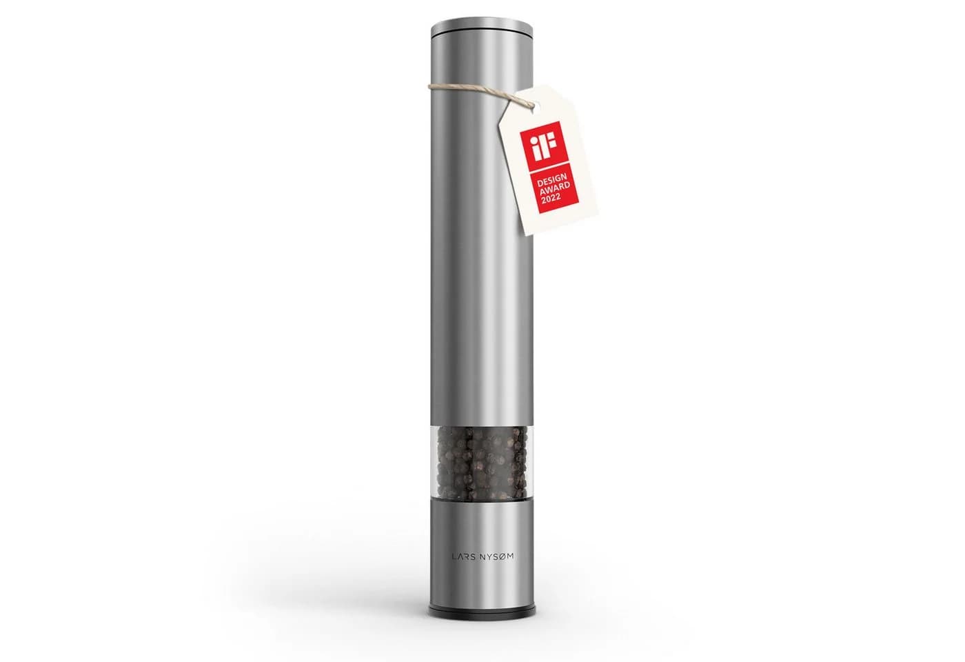 LARS NYSØM Gewürzmühle Lagom Edelstahl XXL Keramikmahlwerk Silber - Bild 2