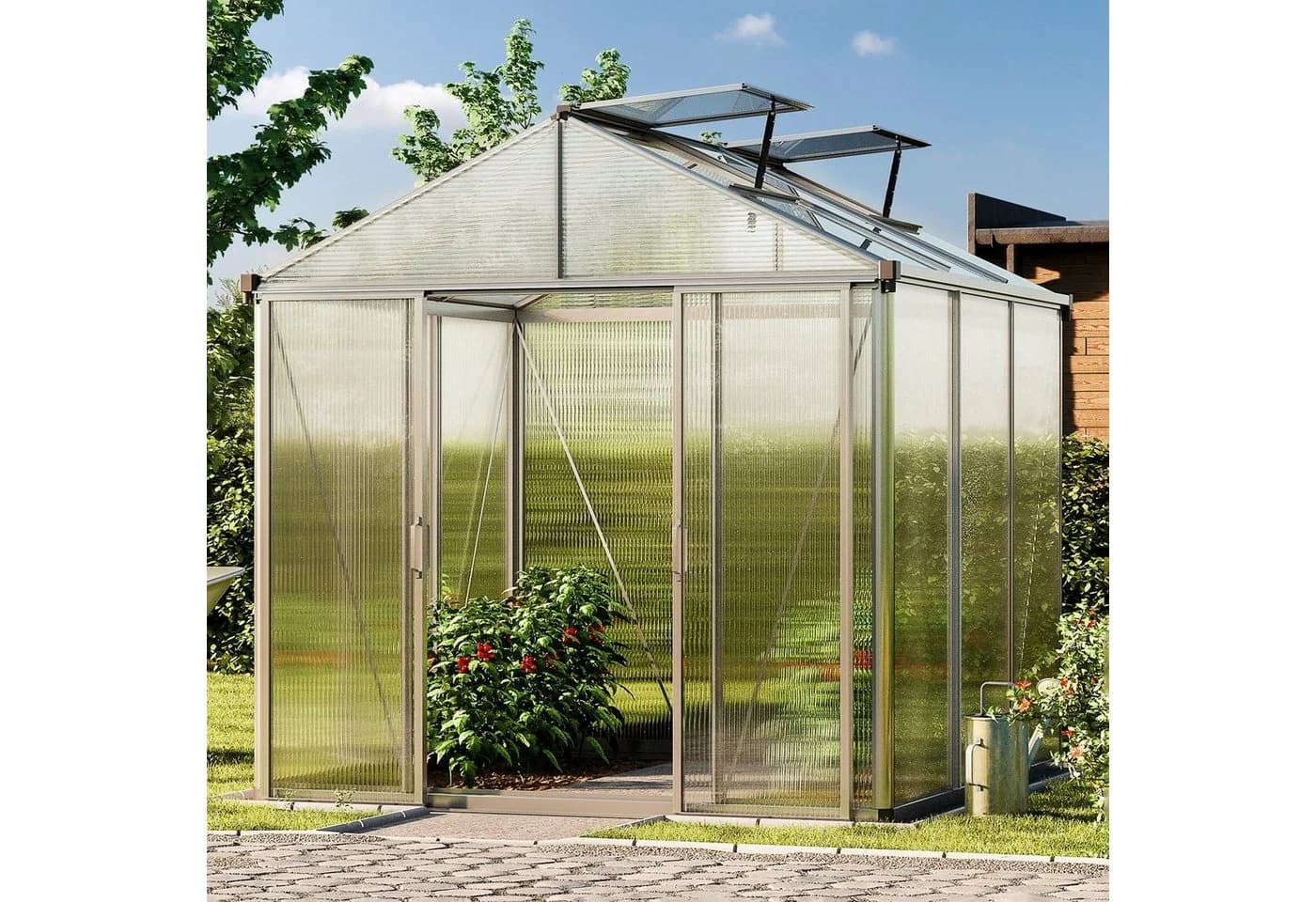 GFP Gewächshaus Titan 21 10 mm Wandstärke Seitenhöhe 170 cm - Bild 3