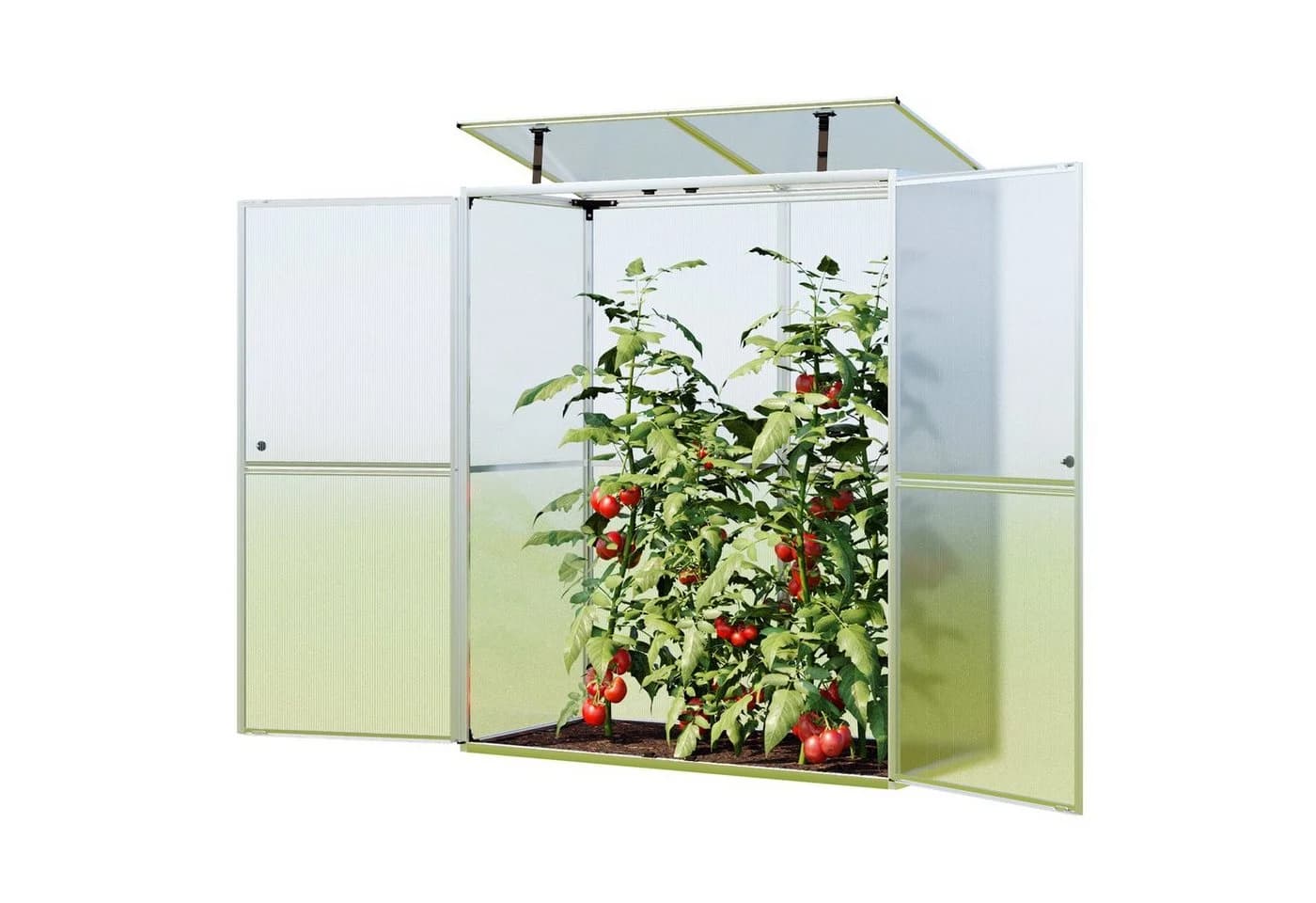 GFP Tomatengewächshaus Emma 8mm Wandstärke Aluminium Grau - Bild 2