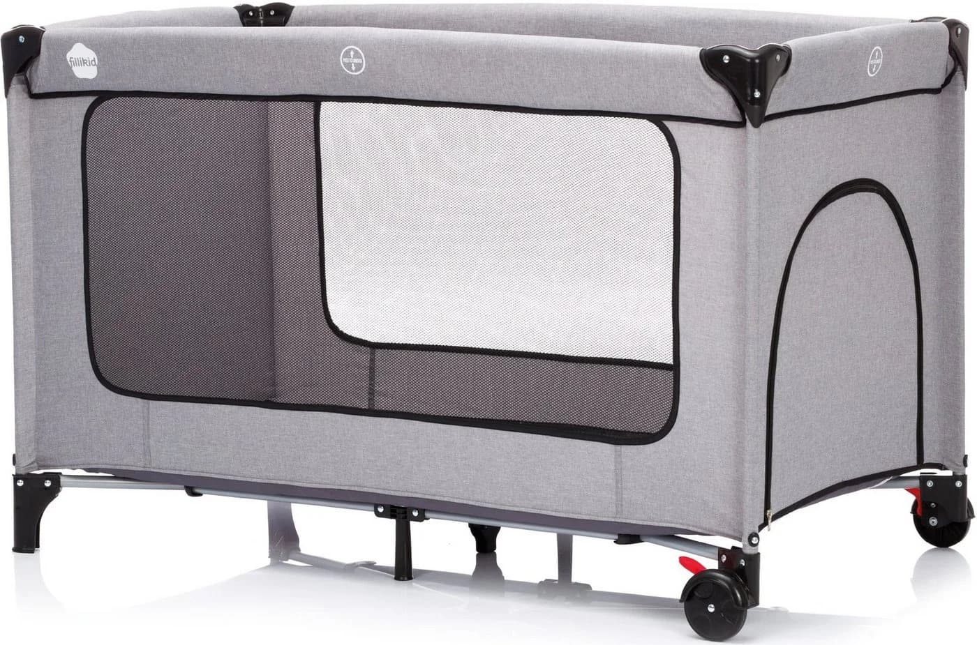 Fillikid Baby-Reisebett Standard grau melange, Inklusive Transporttasche - Bild 2
