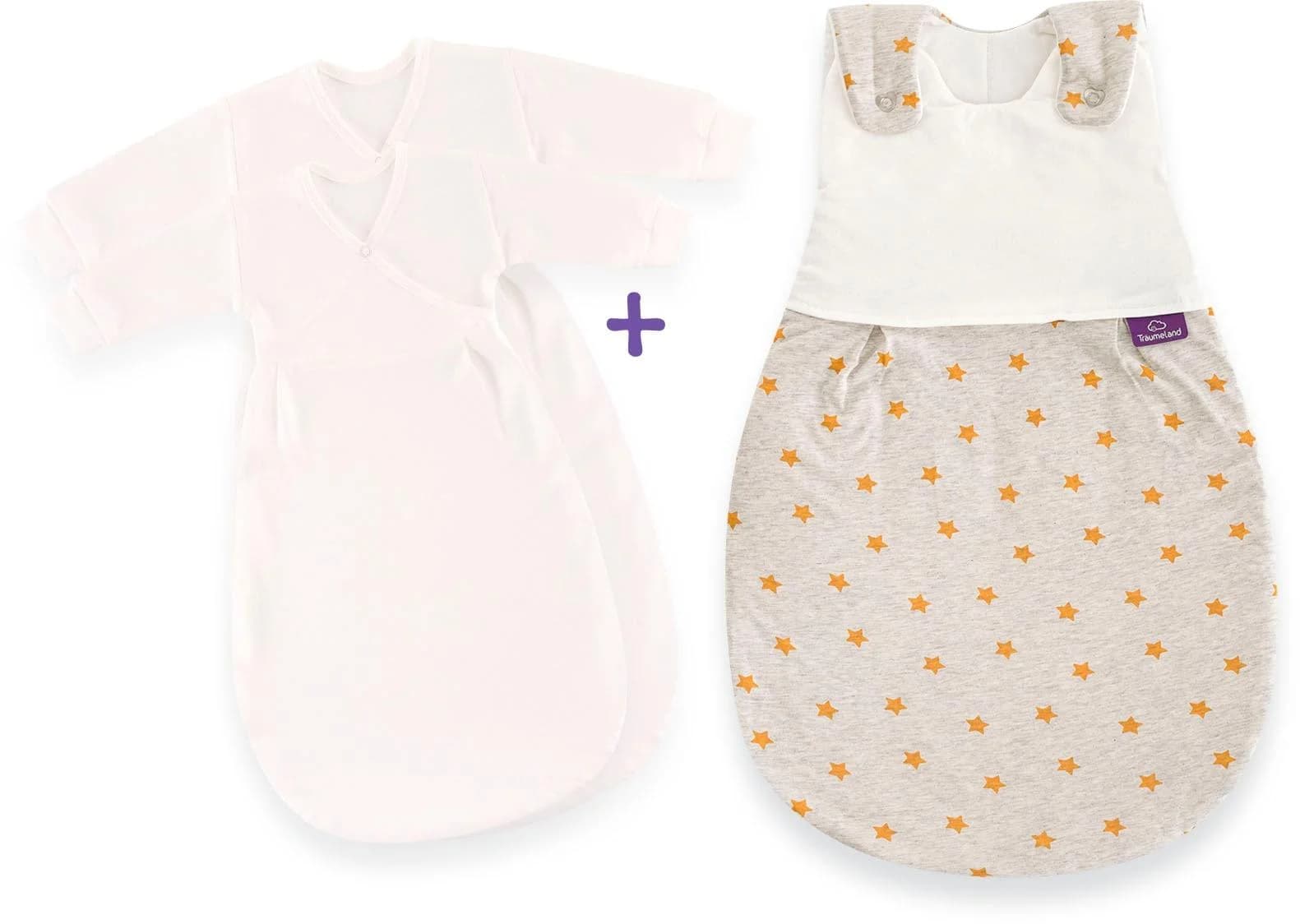 TRÄUMELAND Babyschlafsack 3tlg. LIEBMICH Sternentraum blau 100% Baumwolle