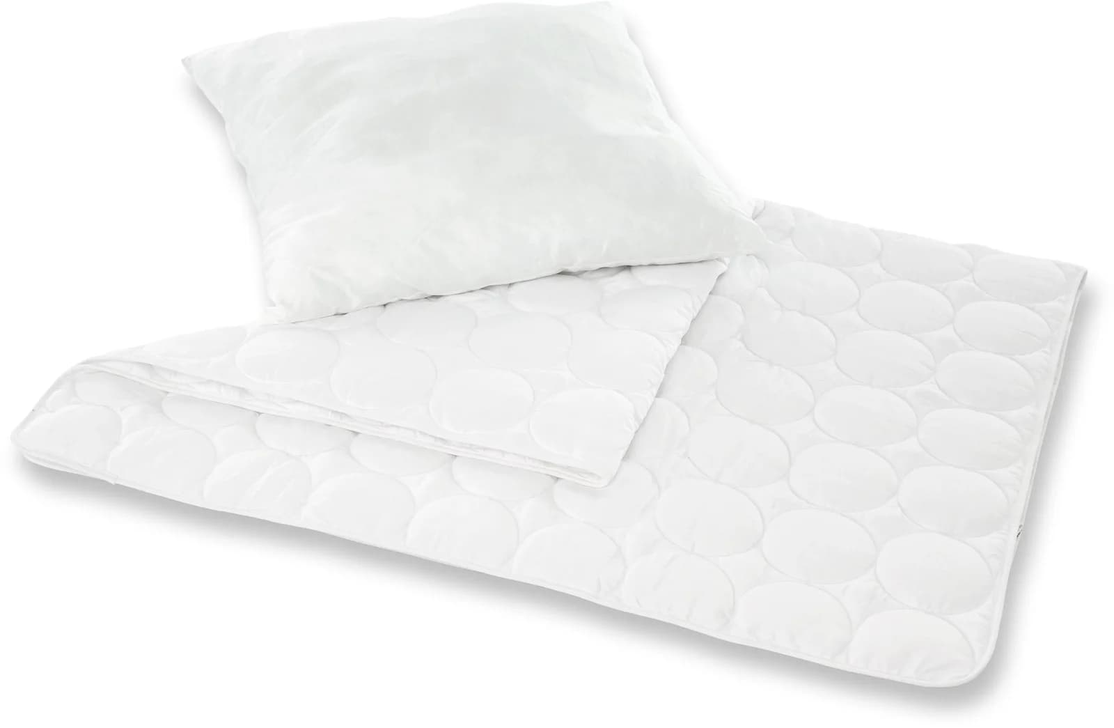 TRÄUMELAND Kinderbettdecke + Kopfkissen TENCEL™ 4-Jahreszeiten Weiß