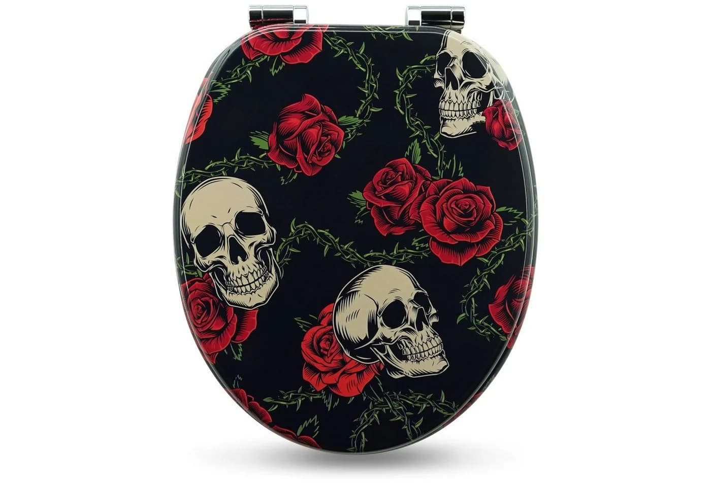 Sanfino WC-Sitz Rose Skull Holz Absenkautomatik - Bild 2