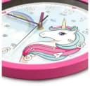 Bruni Kinderwanduhr Einhorn Blau-Pink mit Lernsystem Bild 1