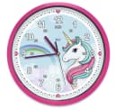 Bruni Kinderwanduhr Einhorn Blau-Pink mit Lernsystem Bild 2