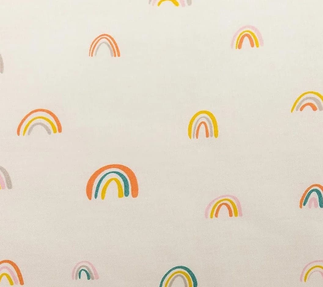 Fillikid Babybettwäsche 100x140 cm Baumwolle Regenbogen Beige - Bild 3