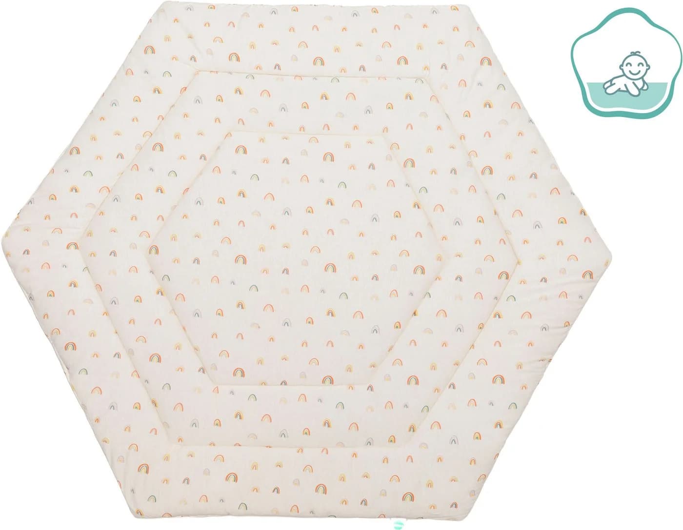 Fillikid Laufgittereinlage 6-eck Jersey Beige - Bild 4
