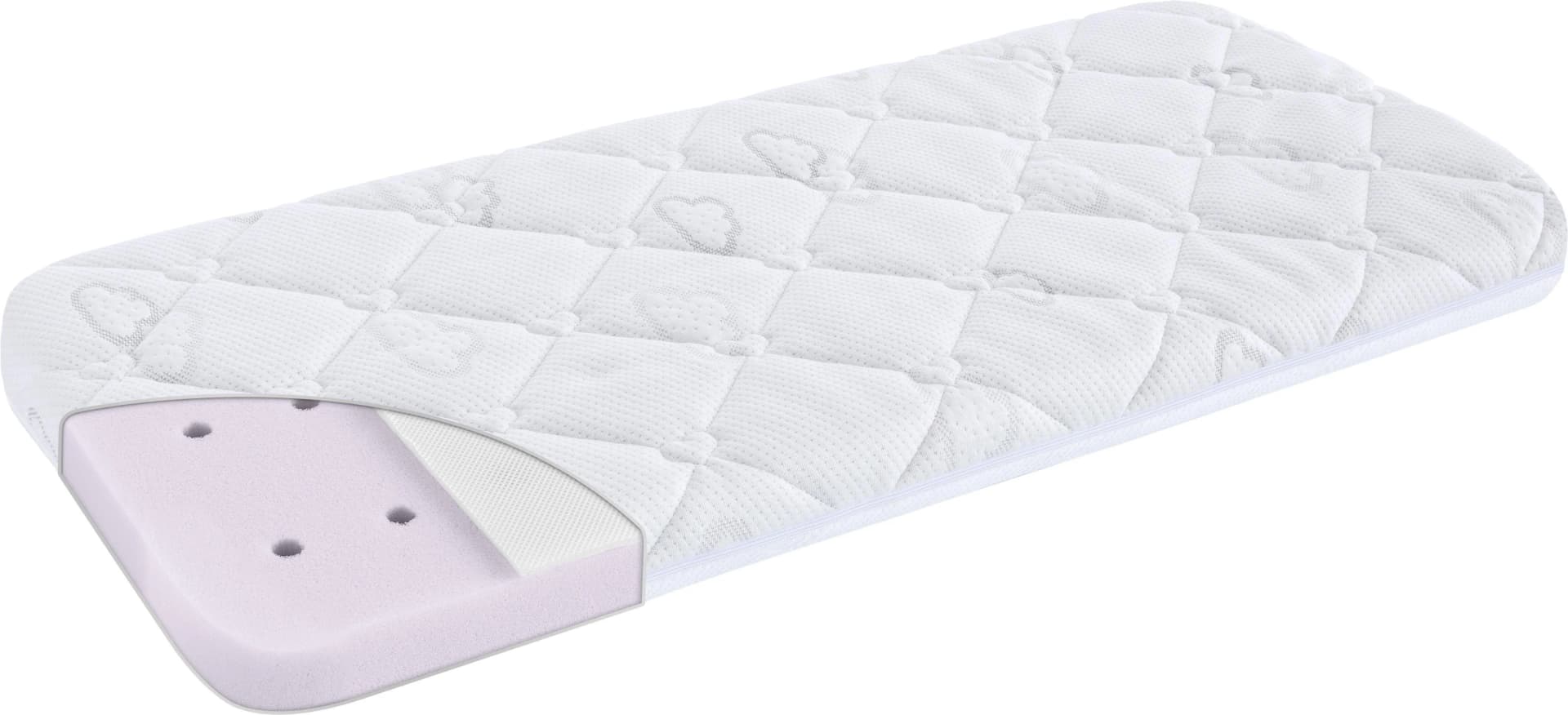TRÄUMELAND Babymatratze Brise Light Weiß Kaltschaum mit TENCEL™ Bezug
