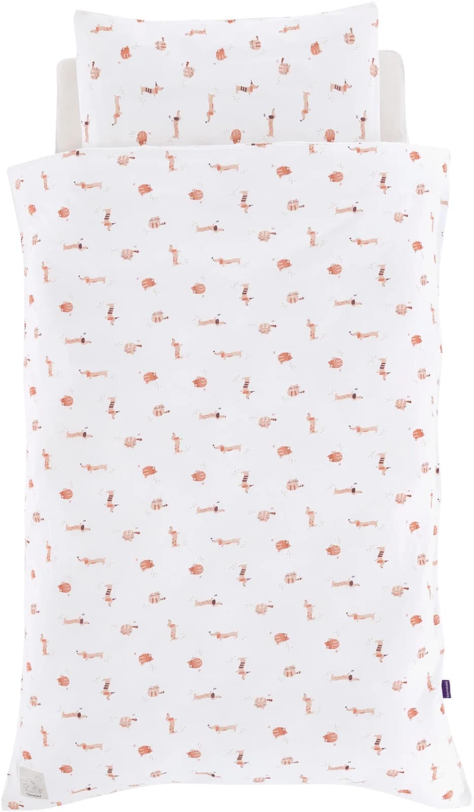 TRÄUMELAND Babybettwäsche Jersey Cats & Dogs Bunt 100% Baumwolle