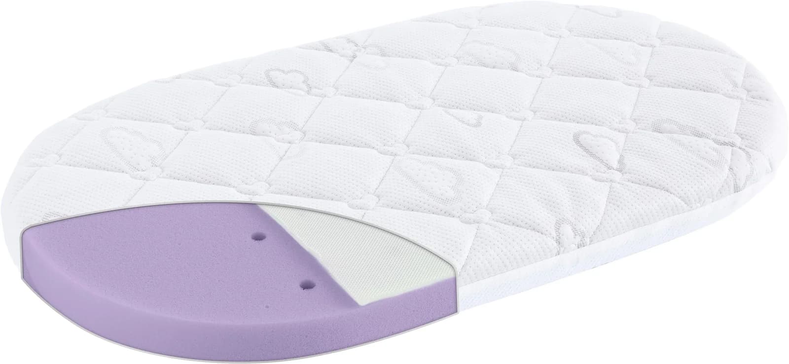 TRÄUMELAND Brise Light Babymatratze Weiß Kaltschaum TENCEL