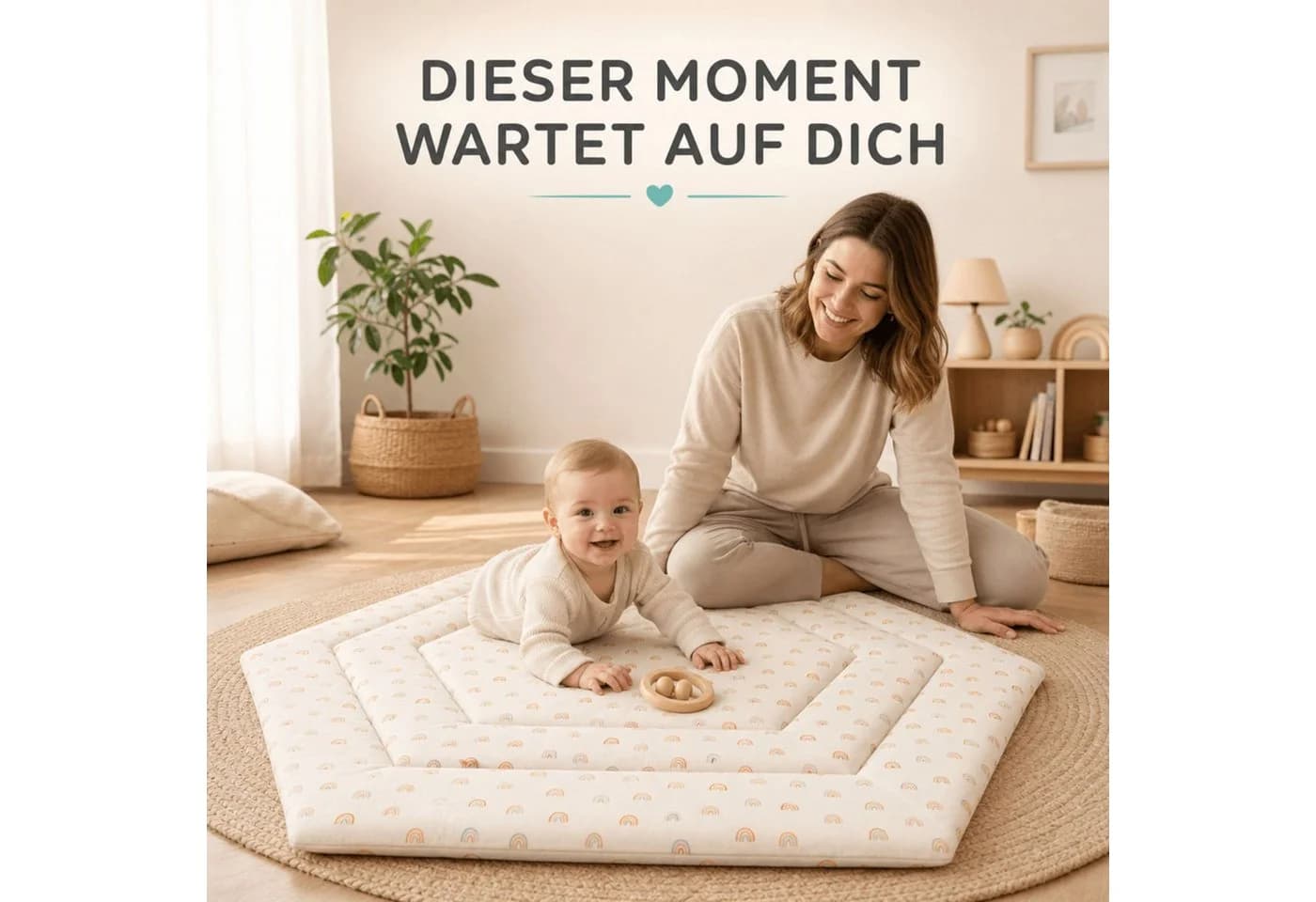 Fillikid Laufgittereinlage 6-eckig Exclusiv Beige