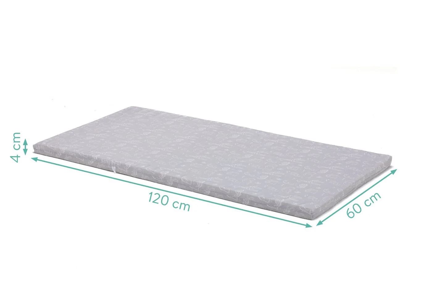 Fillikid Reisebettmatratze 4 cm grau 100% Baumwolle