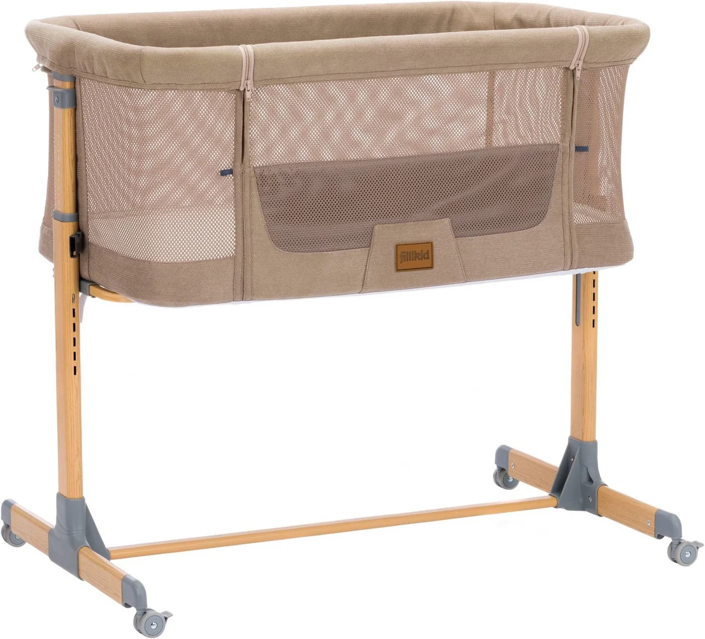 Beistellbett FILLIKID Air caramel inkl. Rollen - Bild 2