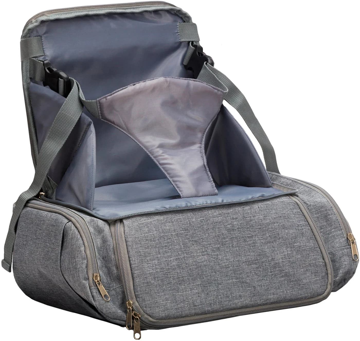 Fillikid Reise-Sitzpolster Grau Multifunktionale Wickeltasche mit Sitzerhöhung - Bild 2