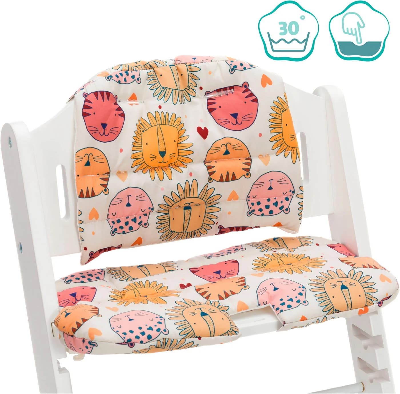 FILLIKID Kinder-Sitzauflage Löwe Weiß Polyester für Hochstuhl Pia - Bild 5