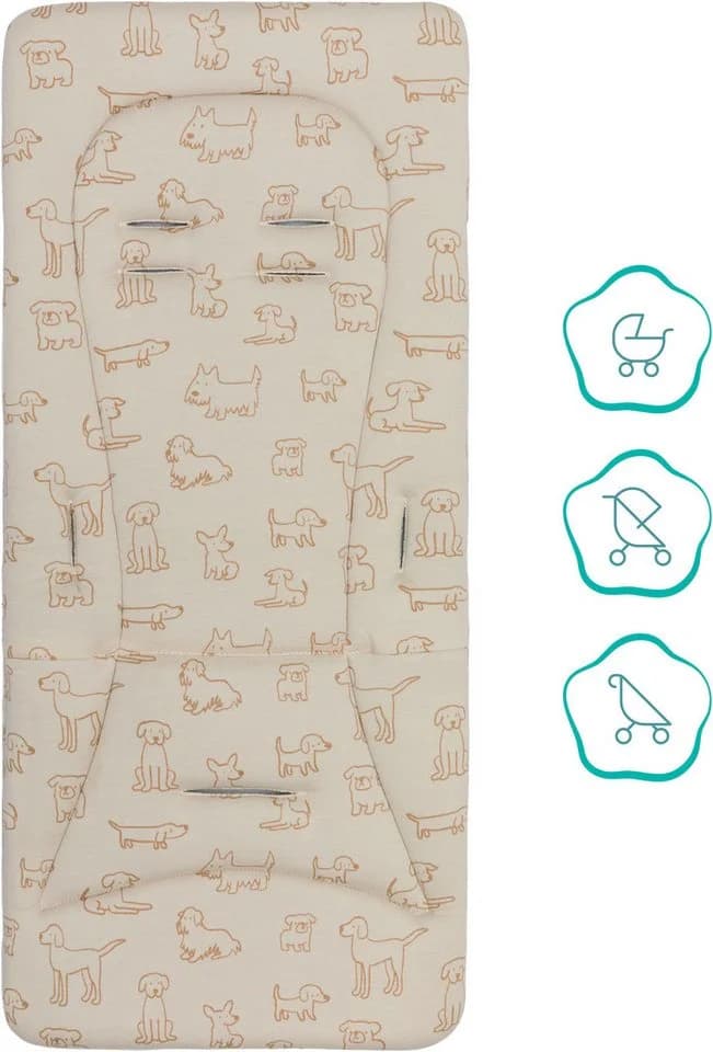 Fillikid Kinder-Sitzauflage Wendeauflage Liner Beige für Buggy und Kinderwagen - Bild 3
