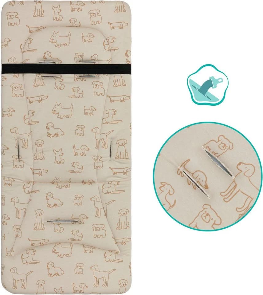 Fillikid Kinder-Sitzauflage Wendeauflage Liner Beige für Buggy und Kinderwagen - Bild 4