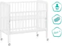 FILLIKID Nino Beistellbett Weiß Massivholz inkl. Matratze Bild 4