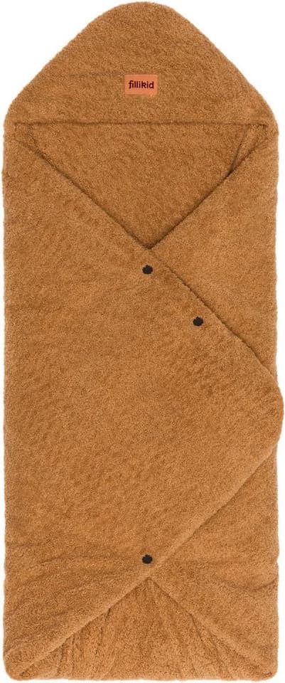Einschlagdecke Dinara Braun Teddyplüsch Fillikid für Autositz Gr. 0 oder Kinderwagen - Bild 2