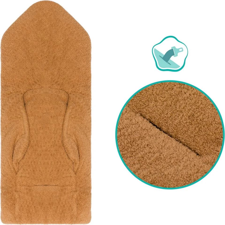 Einschlagdecke Dinara Braun Teddyplüsch Fillikid für Autositz Gr. 0 oder Kinderwagen - Bild 5