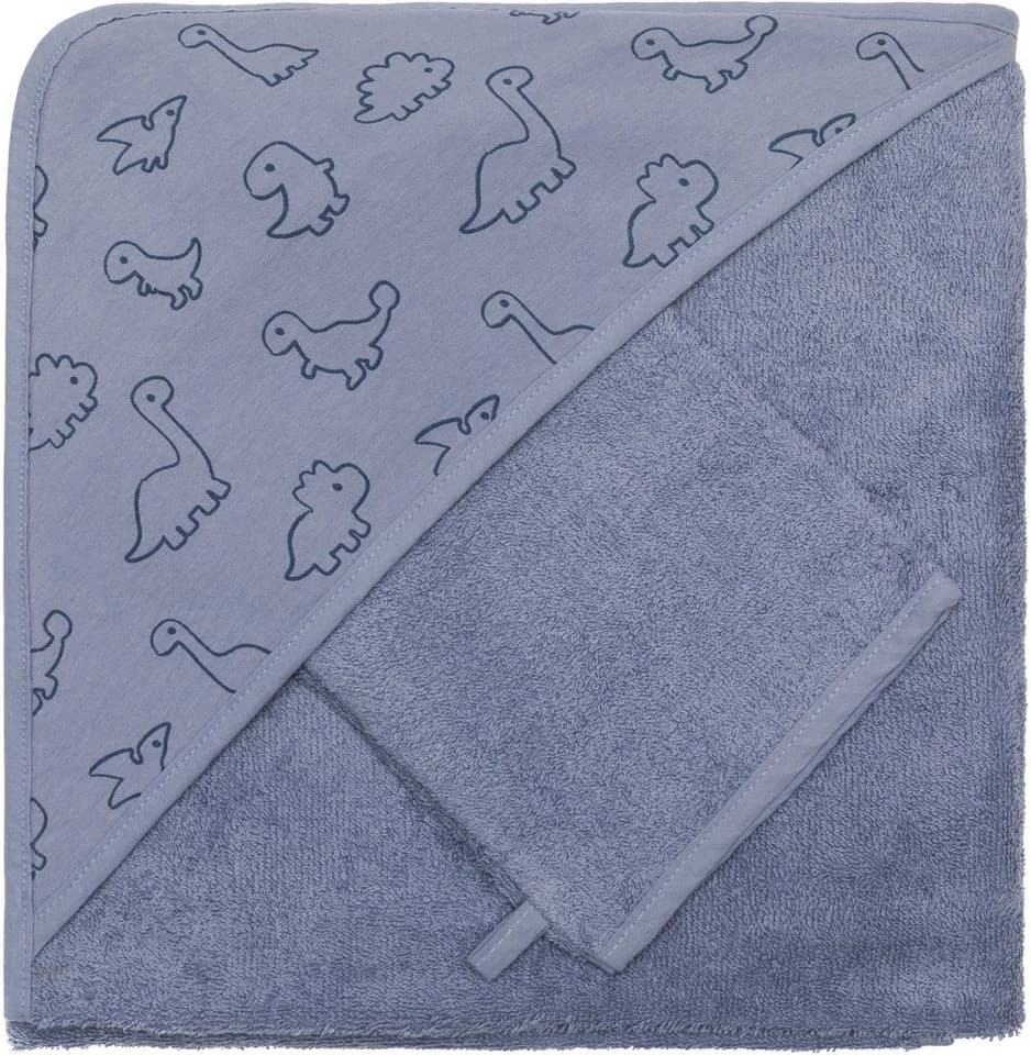 Fillikid Kapuzenhandtuch mit Waschhandschuh, Frottee Set, Dino - Bild 4