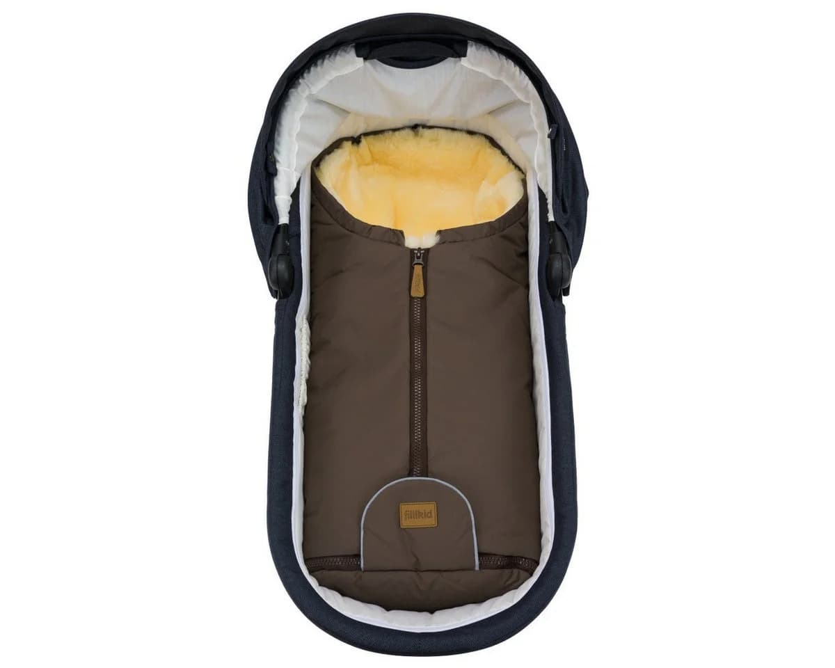Fillikid Winterfußsack Pamir mit Merino Lammfell Braun - Bild 3
