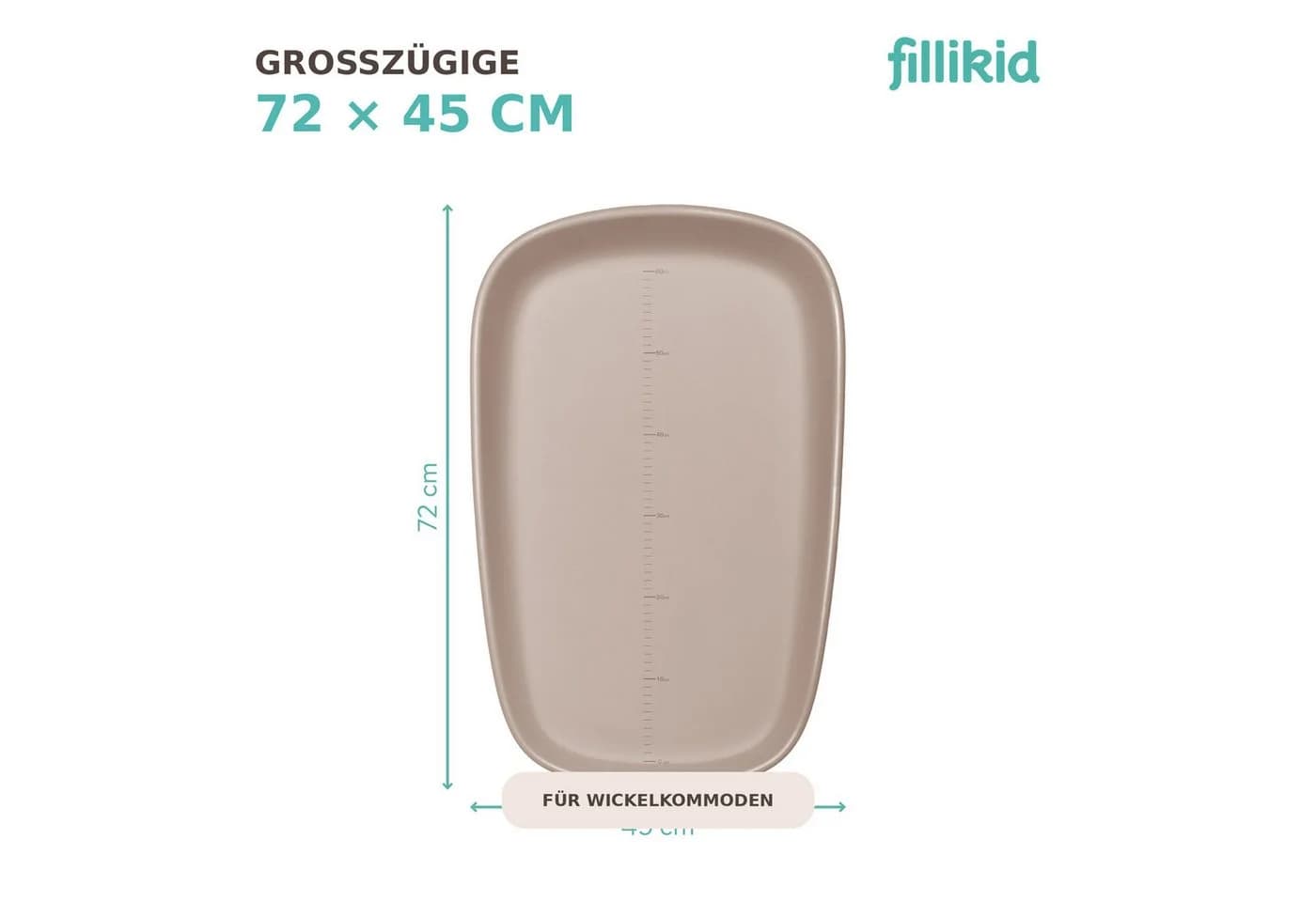 Fillikid Wickelauflage Wickelmulde Soft Care Exklusiv Beige - Bild 4
