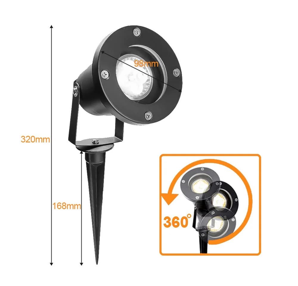 Clanmacy LED Gartenstrahler 4W IP65 Warmweiß