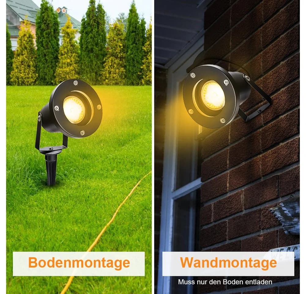 Clanmacy LED Gartenstrahler 4W IP65 Warmweiß - Bild 5