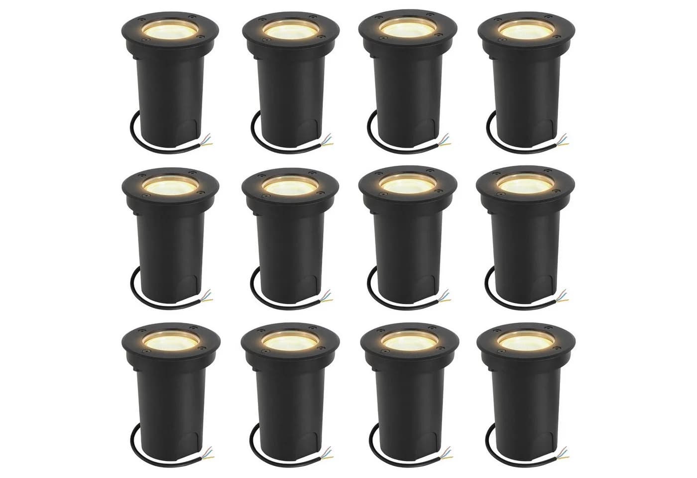 Clanmacy Gartenstrahler 3W LED Bodenleuchte Schwarz IP67 - Bild 2
