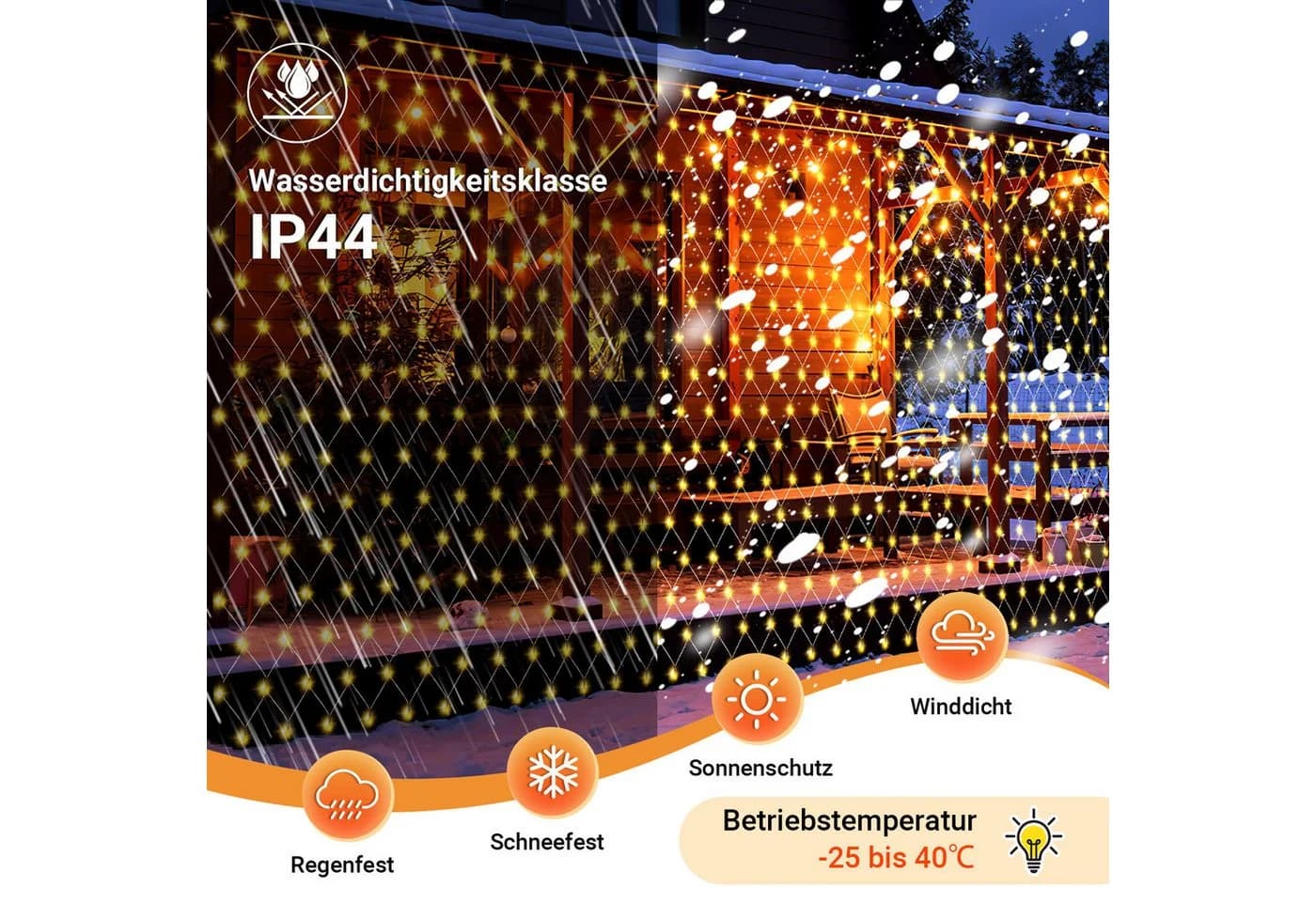 Clanmacy LED-Lichternetz Solar mit 8 Modi und Fernbedienung - Bild 3