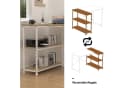 HOMALL Eckschreibtisch 100/120L Form mit Ablagefächern, 2-Tier DIY Lagerregalen, Computertisch, Schreibtisch, PC Tisch, Heimbüro Bild 1
