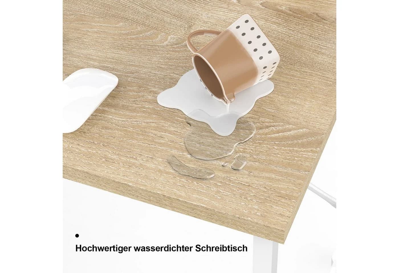 HOMALL Eckschreibtisch 100/120L Form mit Ablagefächern, 2-Tier DIY Lagerregalen, Computertisch, Schreibtisch, PC Tisch, Heimbüro - Bild 3