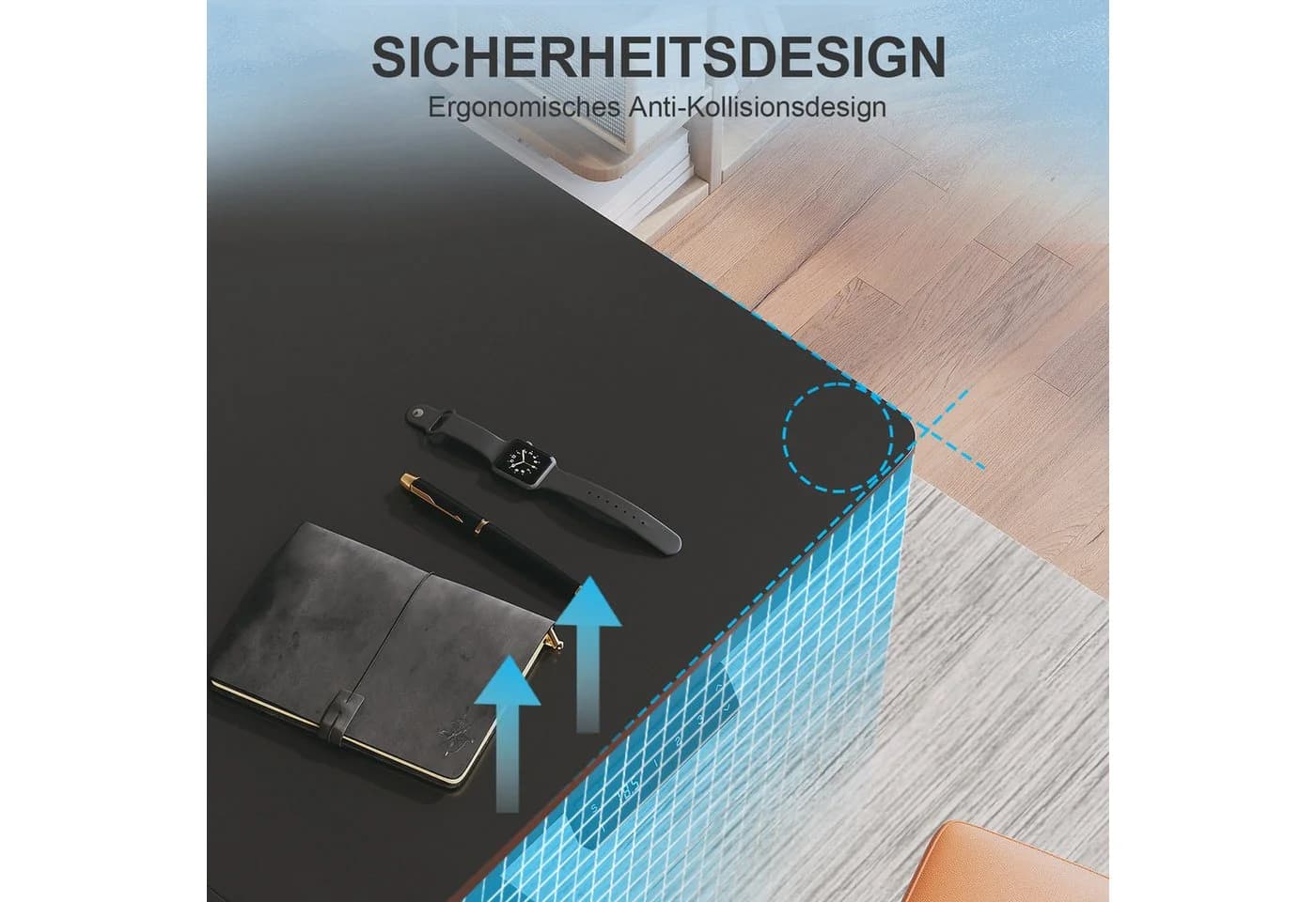 HOMALL Höhenverstellbarer Schreibtisch mit USB-Ladeanschluss - Bild 4