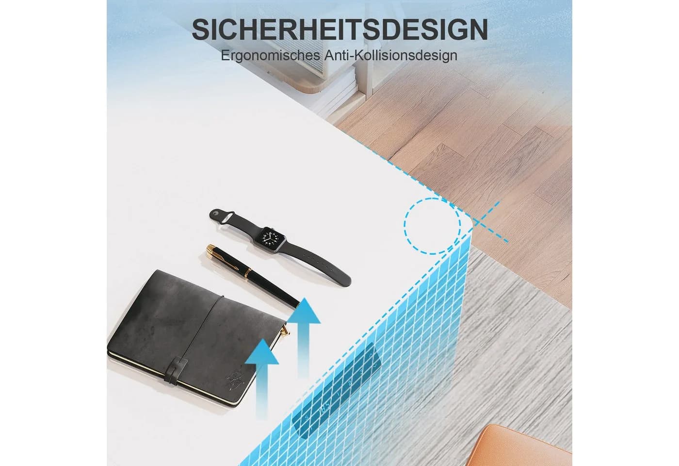 HOMALL Höhenverstellbarer Schreibtisch mit USB-Ladeanschluss - Bild 4