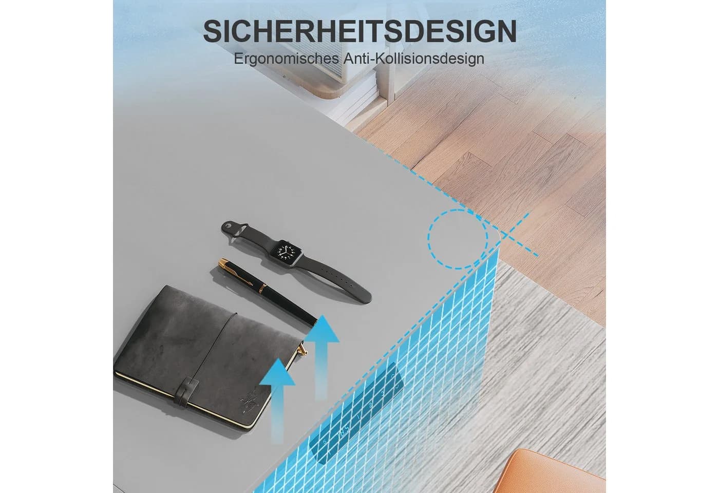 HOMALL Höhenverstellbarer Schreibtisch mit 3 Höhen-Speicherfunktionen - Bild 4