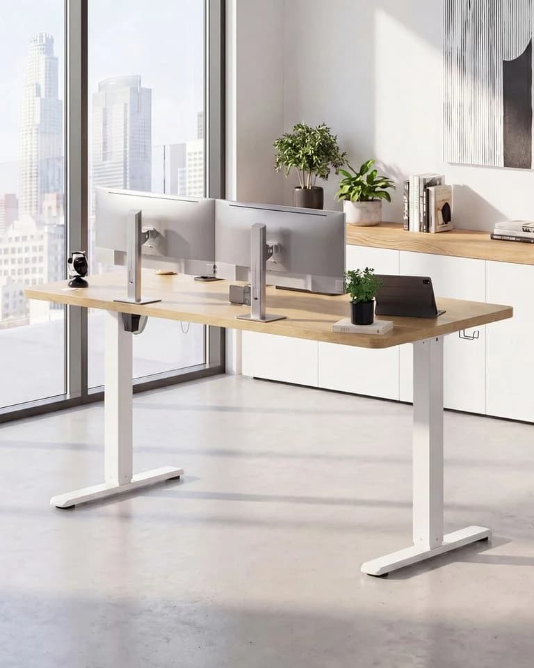 HOMALL Schreibtisch Höhenverstellbarer mit Gedächtnis und Sitzerinnerung - Bild 3