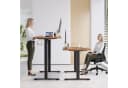 HOMALL Höhenverstellbarer Schreibtisch Braun Memory USB Bild 3