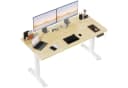 HOMALL Höhenverstellbarer Schreibtisch Beige mit USB & Memory Bild 2