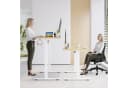 HOMALL Höhenverstellbarer Schreibtisch Beige mit USB & Memory Bild 4