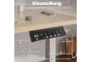 HOMALL Höhenverstellbarer Schreibtisch Beige mit USB & Memory Bild 5
